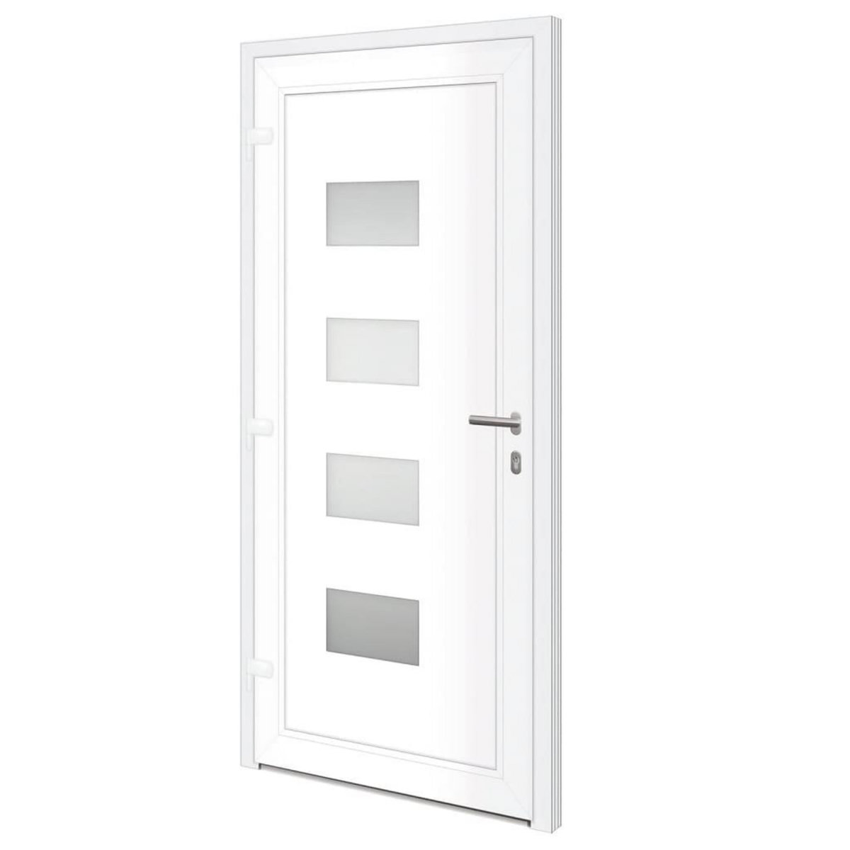 VIDAXL Porte d'entree Blanc 100x210 cm Aluminium et PVC