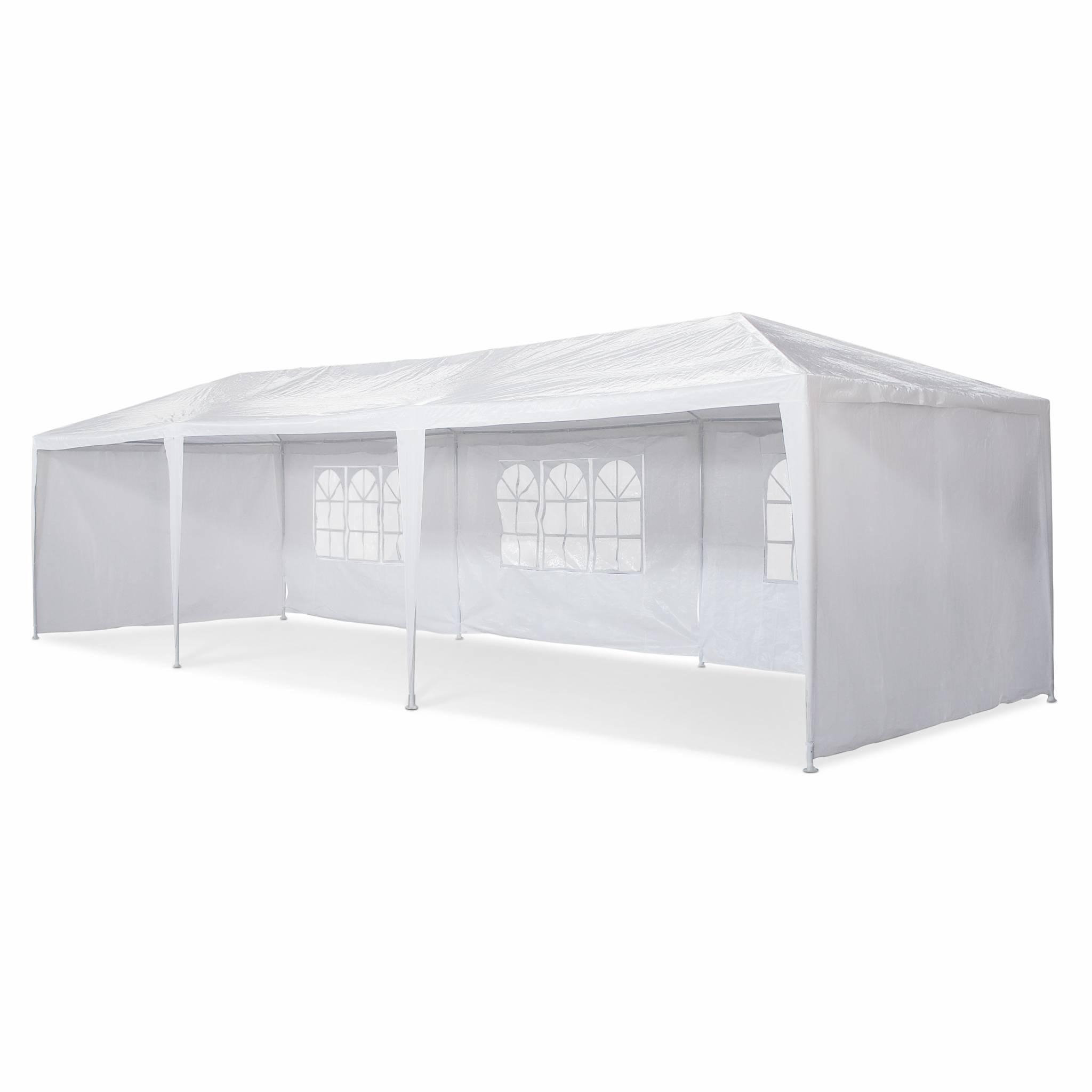 Voir la diapositive 3 : SWEEEK Tente de réception 3x9m. 27 m² - Massilia -  Blanc - à utiliser comme pavillon. tente de jardin. chapiteau ou tonnelle.