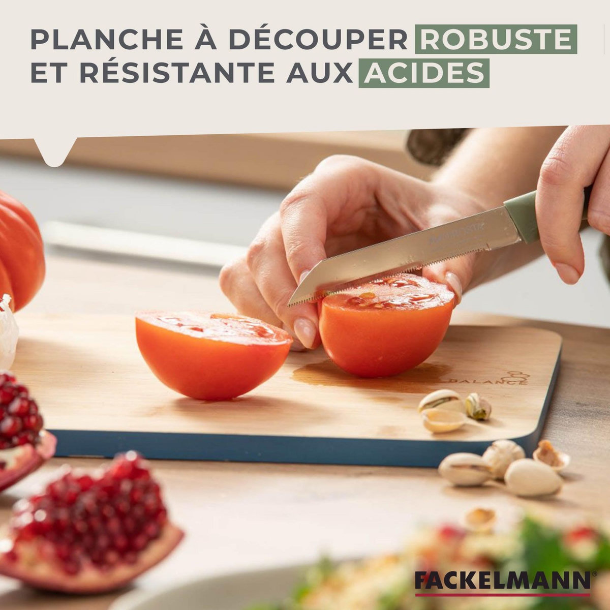 Fackelmann Planche à découper en bambou 30 x 23 cm Fackelmann Balance