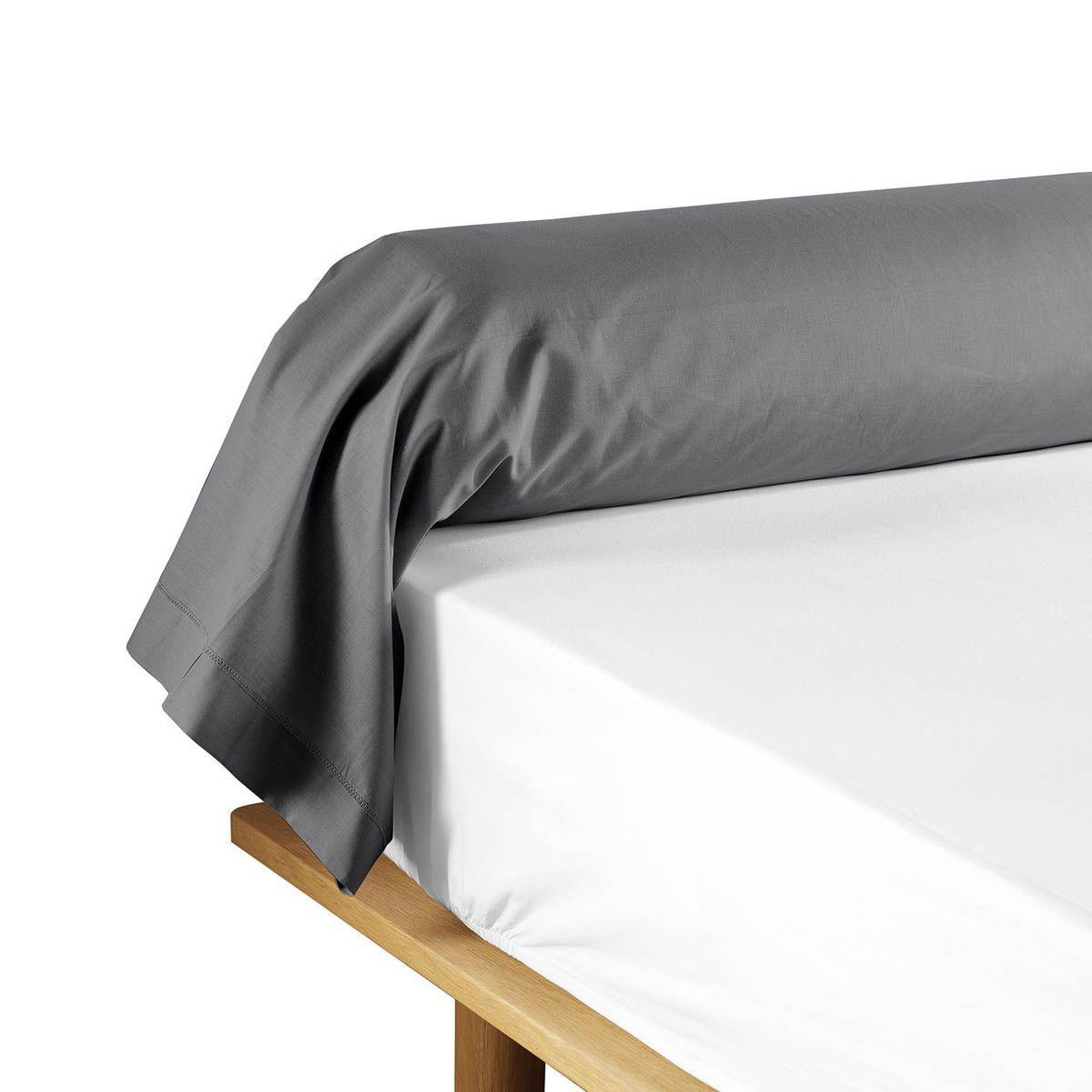 Douceur d'Intérieur Taie de traversin  lina  85x185cm anthracite