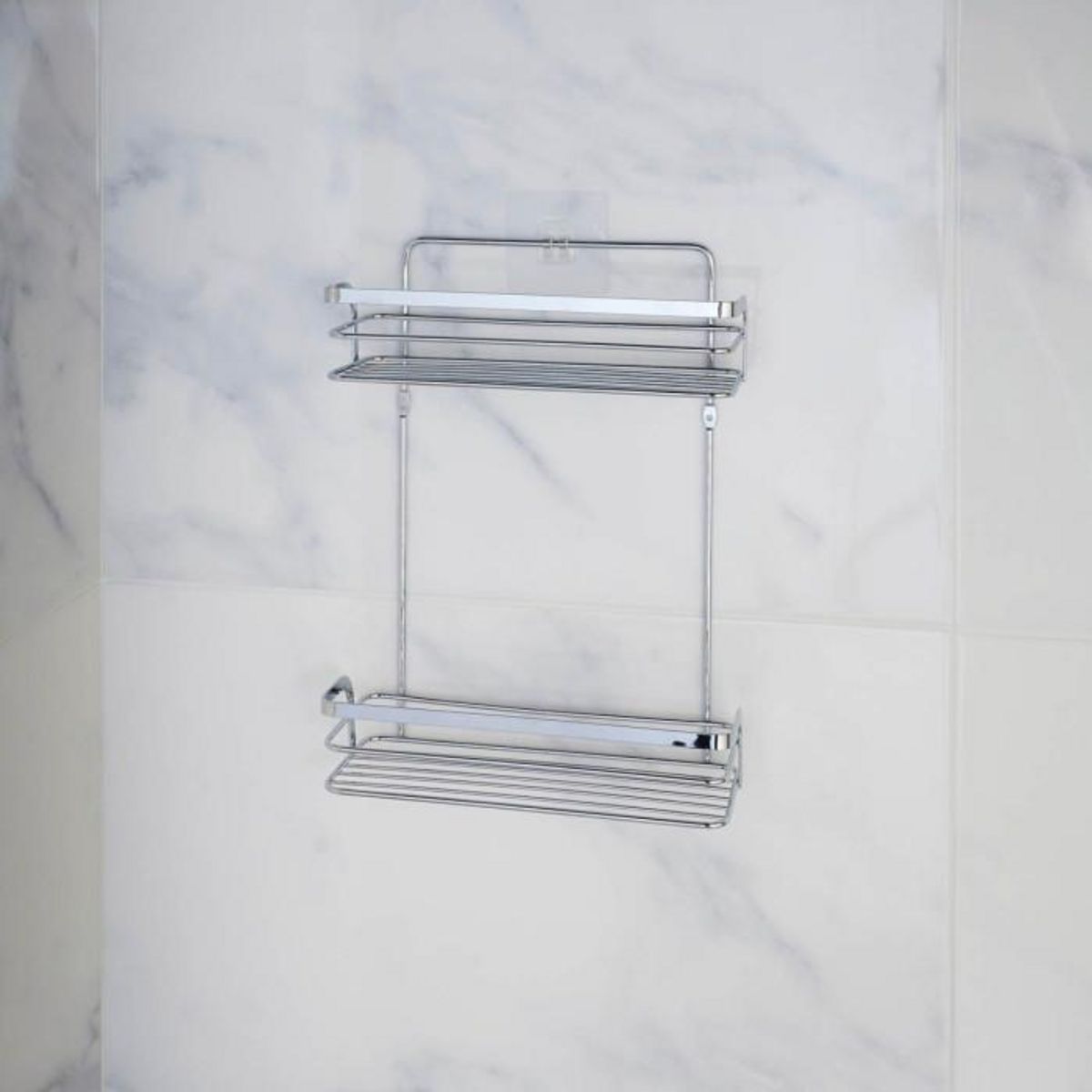 Paris Prix Serviteur de Douche 2 Niveaux  Filaire Premium  35cm Chrome