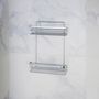 Voir la diapositive 2 : Paris Prix Serviteur de Douche 2 Niveaux  Filaire Premium  35cm Chrome
