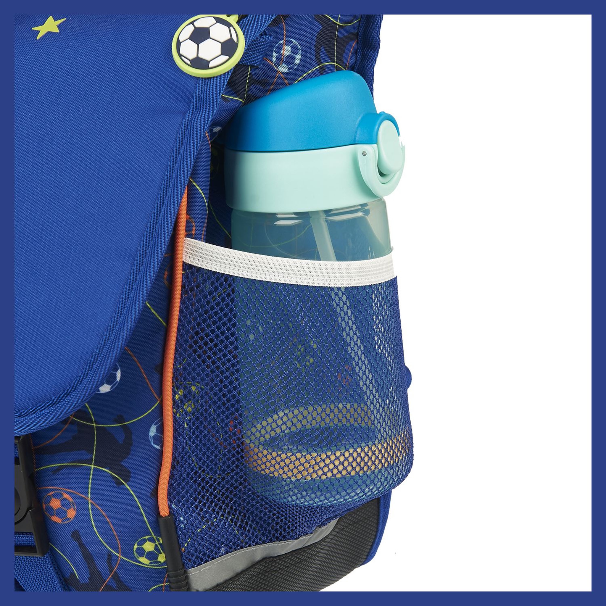 Voir la diapositive 6 : AUCHAN Cartable à roulettes bleu FOOTBALL