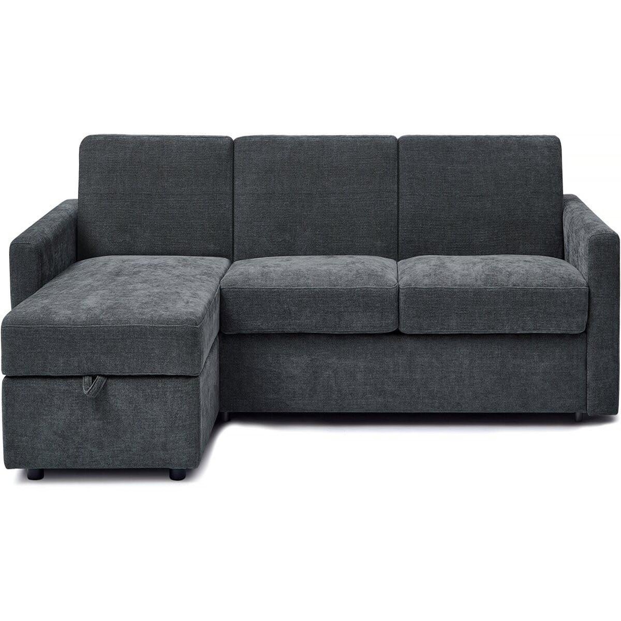 Habitat et Jardin Canapé d'angle réversible et convertible express en tissu  Celia  - 3 places - Gris