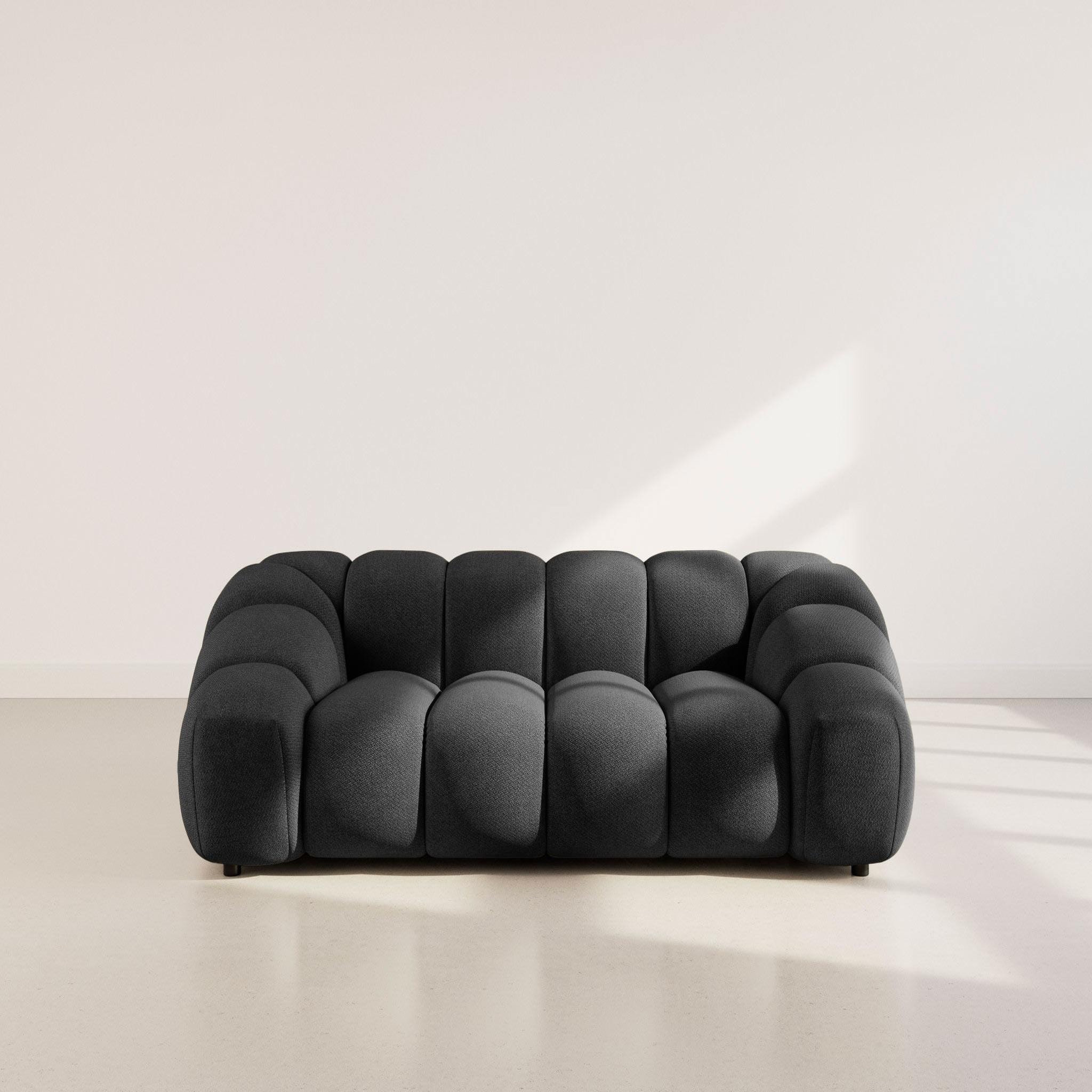Voir la diapositive 2 : LISA DESIGN Ava - canapé 3 places en velours texturé