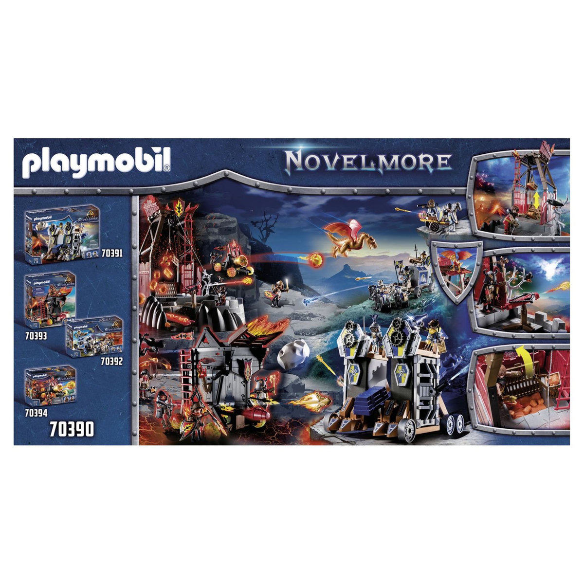 PLAYMOBIL 70390 - Novelmore - Mine de lave des Burnham Raiders
