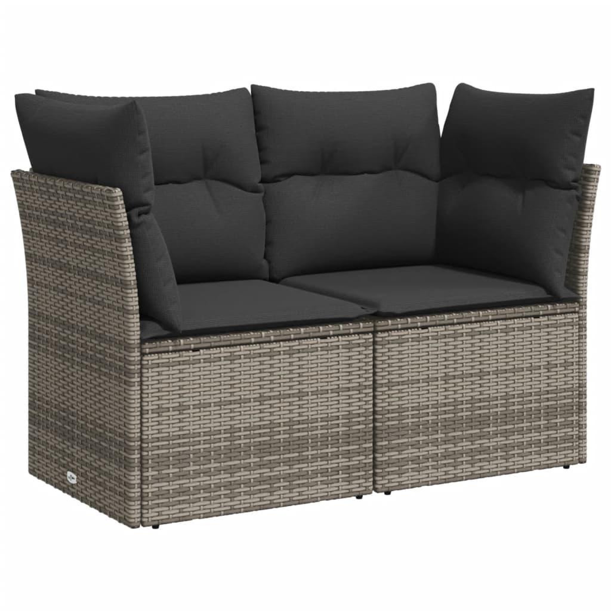 Voir la diapositive 5 : VIDAXL Salon de jardin avec coussins 7 pcs gris resine tressee
