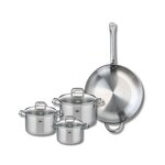 ELO Set de 1 Poêle de cuisson 32 cm et 3 faitouts 14, 16 et 20 cm Elo Profi Citrin