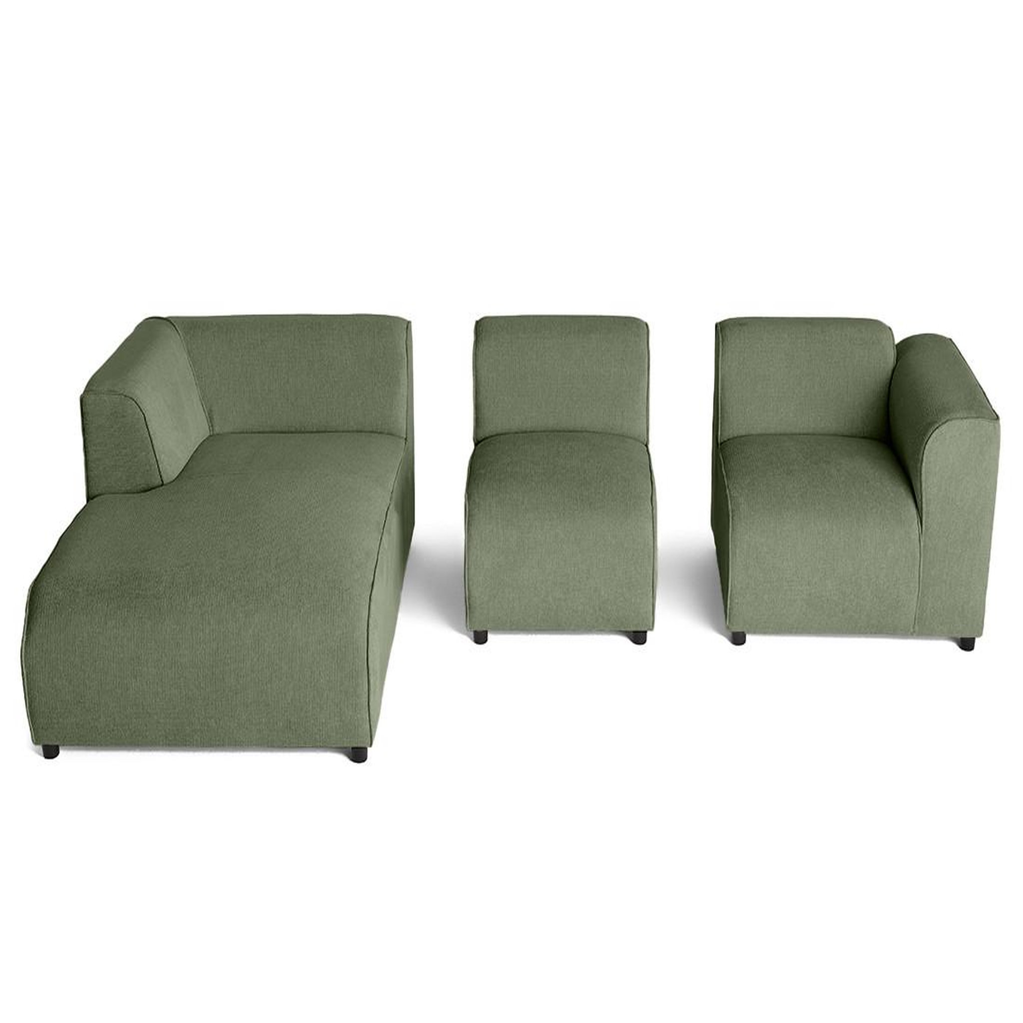Voir la diapositive 3 : LISA DESIGN Suaro - canapé modulable d'angle gauche 4 places en tissu texturé