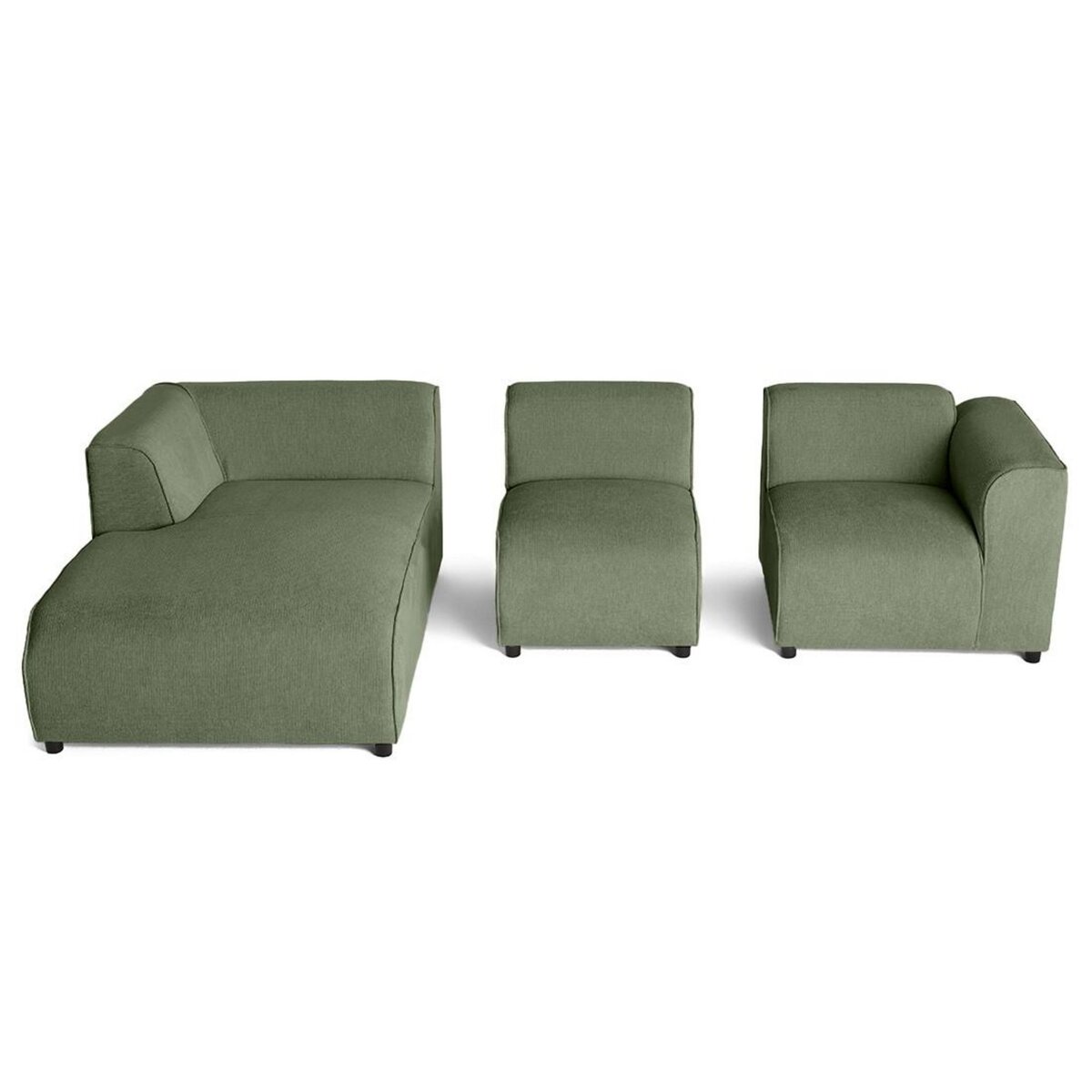 LISA DESIGN Suaro - canapé modulable d'angle gauche 4 places en tissu texturé