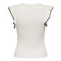Voir la diapositive 2 : JACQUELINE DE YONG T-Shirt Blanc/Noir Femme JDY Adele