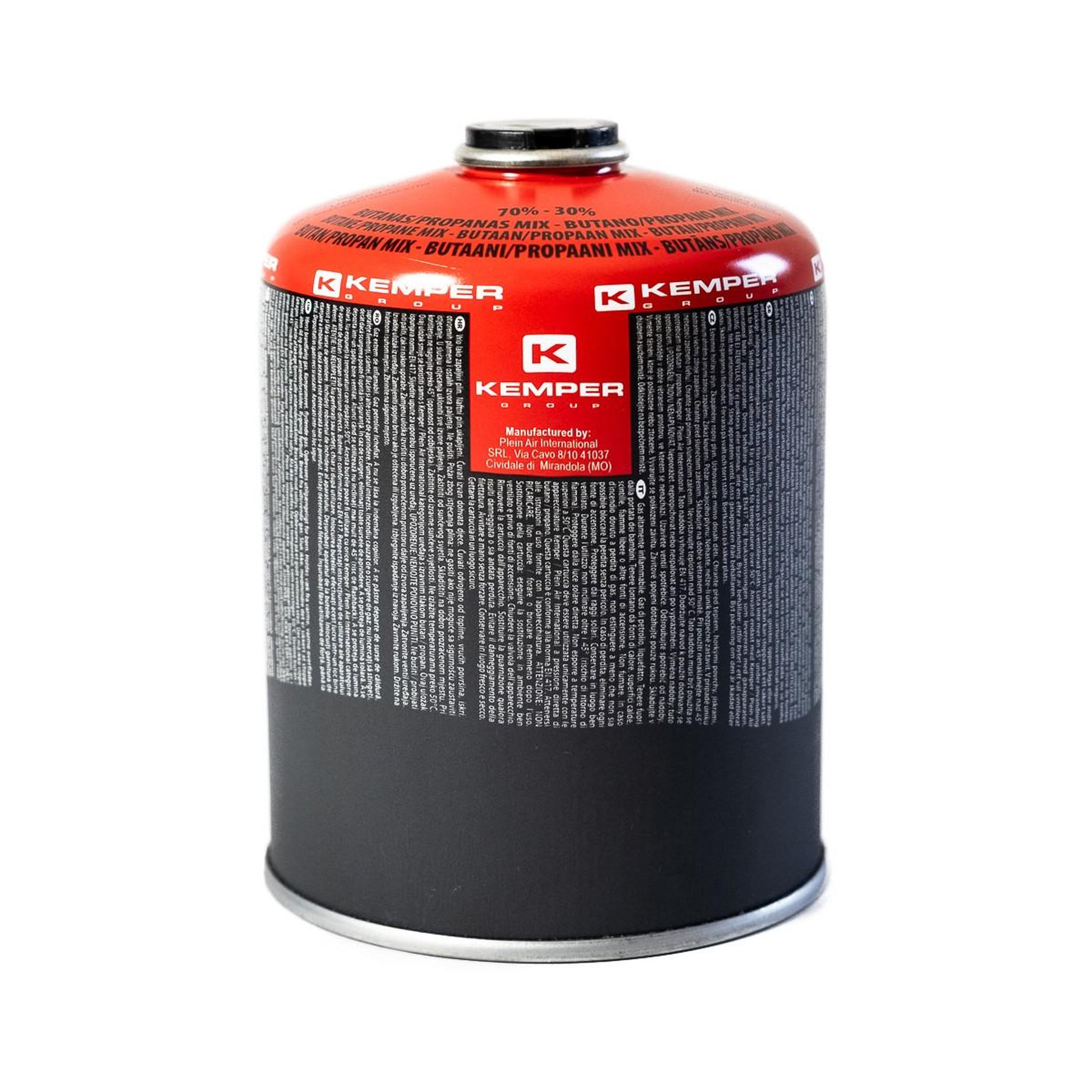 Voir la diapositive 2 : Kemper Pack de 6 cartouches de gaz 450g butane propane mix valve 7/16 kemper