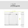 Voir la diapositive 4 : HAUCK Porte de sécurité Gate Stop N Safe 2 + Rallonge 21 cm Argent