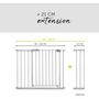 Voir la diapositive 4 : HAUCK Porte de sécurité Gate Stop N Safe 2 + Rallonge 21 cm Argent