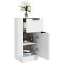 Voir la diapositive 5 : VIDAXL Buffet Blanc brillant 30x30x70 cm Bois d'ingenierie
