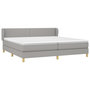 Voir la diapositive 3 : VIDAXL Sommier a lattes de lit avec matelas Gris clair 200x200cm Tissu