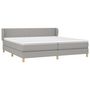 Voir la diapositive 3 : VIDAXL Sommier a lattes de lit avec matelas Gris clair 200x200cm Tissu