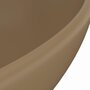 VIDAXL Lavabo ovale de luxe Creme mat 40x33 cm Ceramique