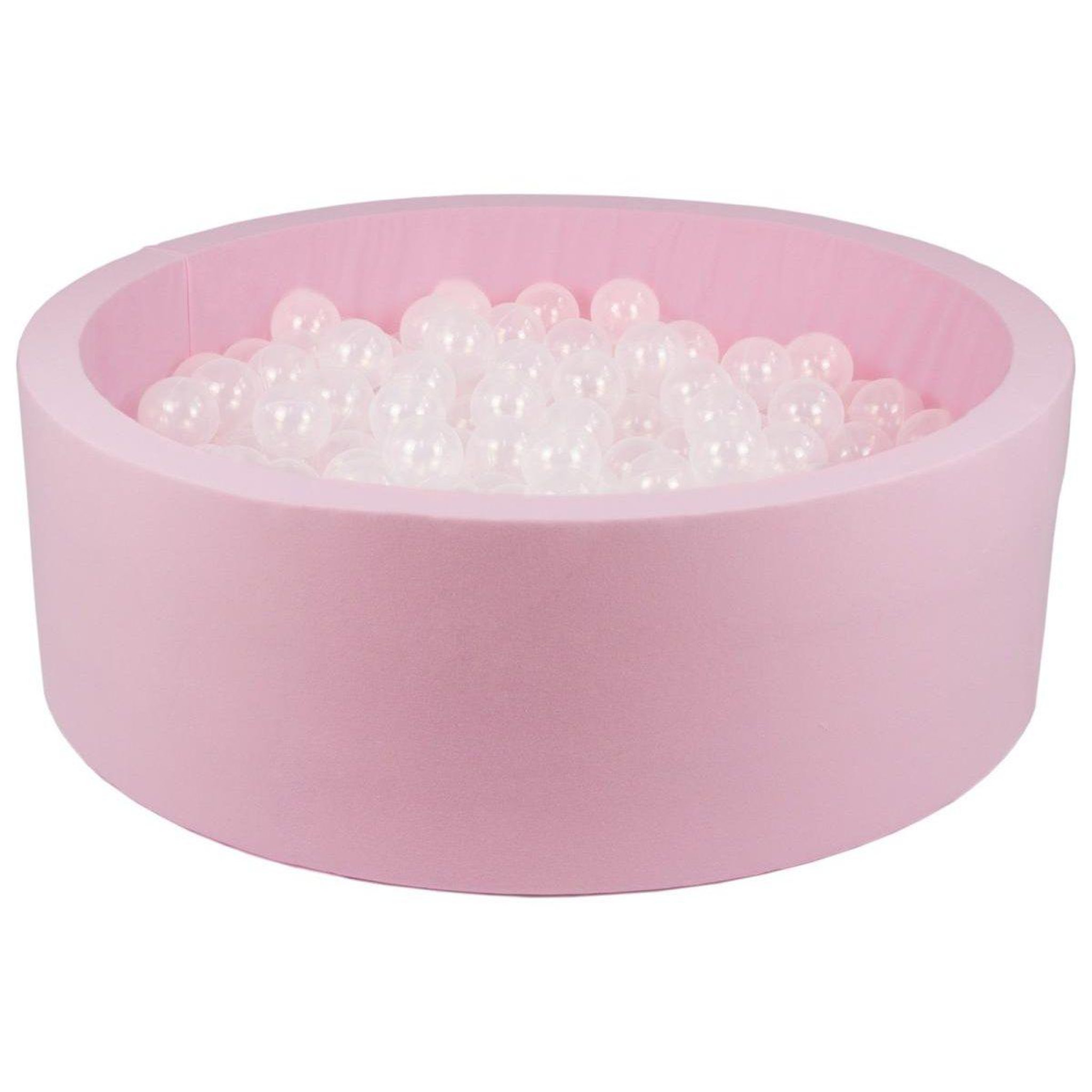 VELINDA Piscine à balles + 300 balles, rose — transparent