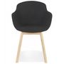 Voir la diapositive 2 : Paris Prix Chaise Design en Tissu  Angie  80cm Noir