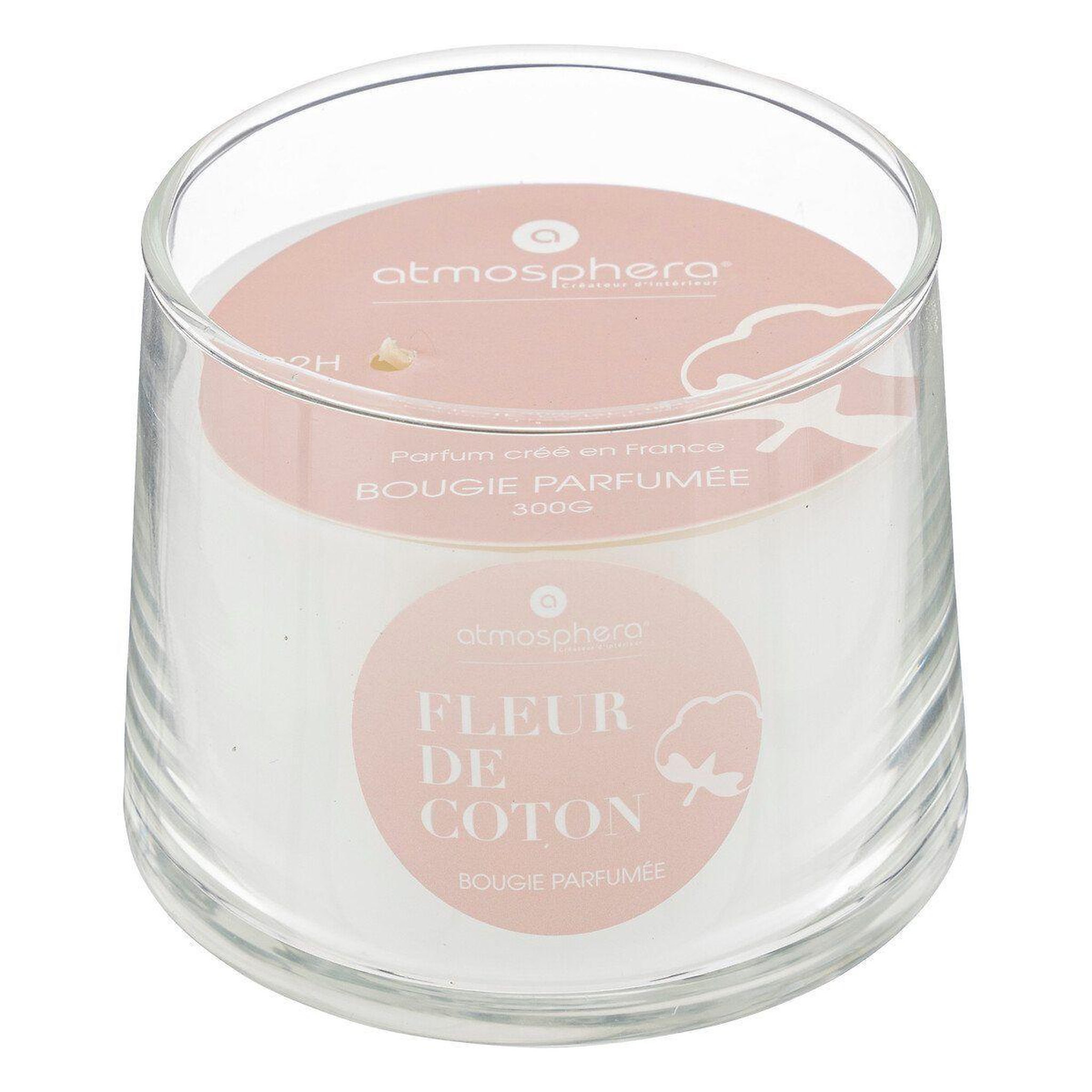 Voir la diapositive 2 : ATMOSPHERA Bougie parfumée en verre  izor  300g fleur de coton