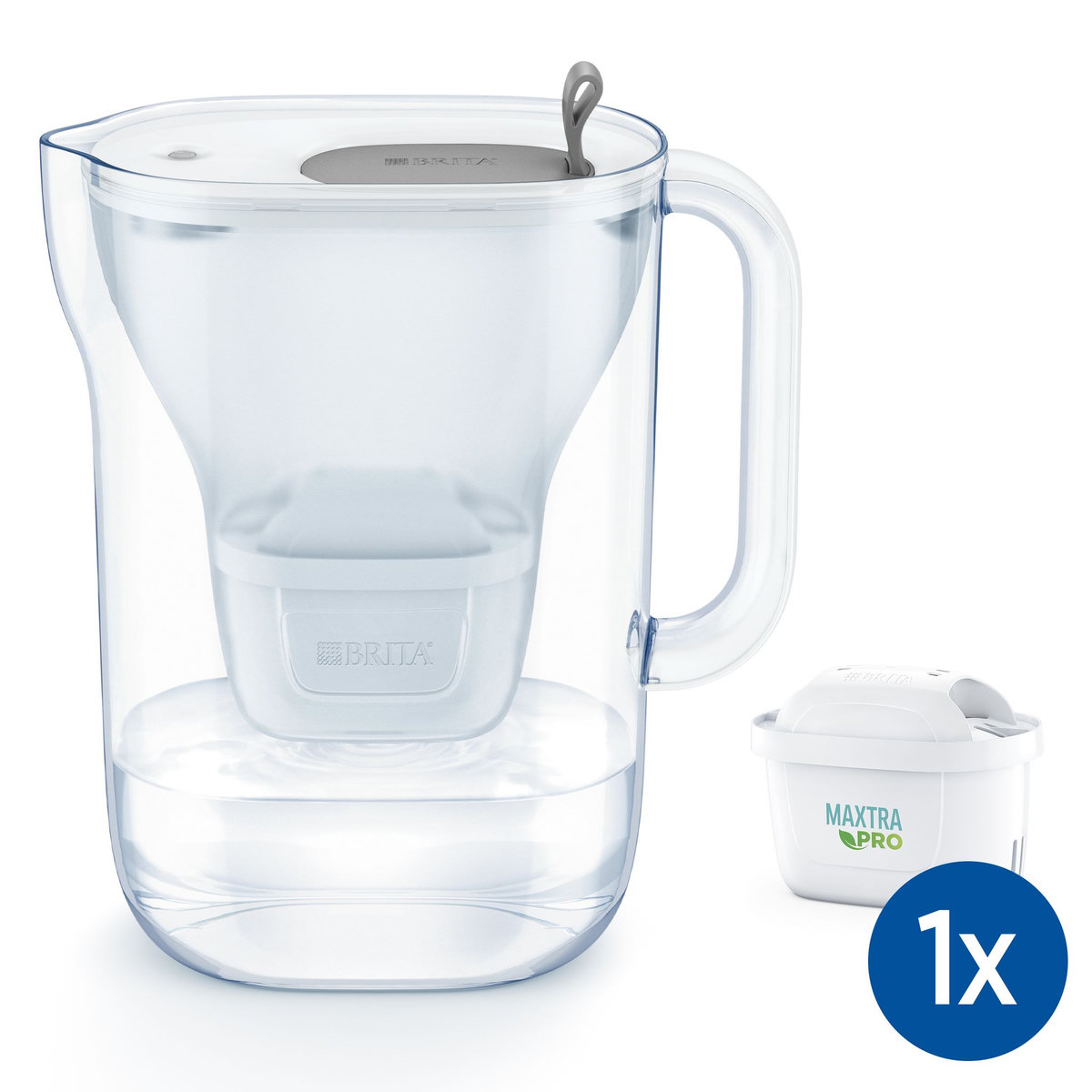 BRITA BRITA Carafe filtrante Style grise (2,4L) inclus 1 cartouche filtrante MAXTRA PRO All-in-1 