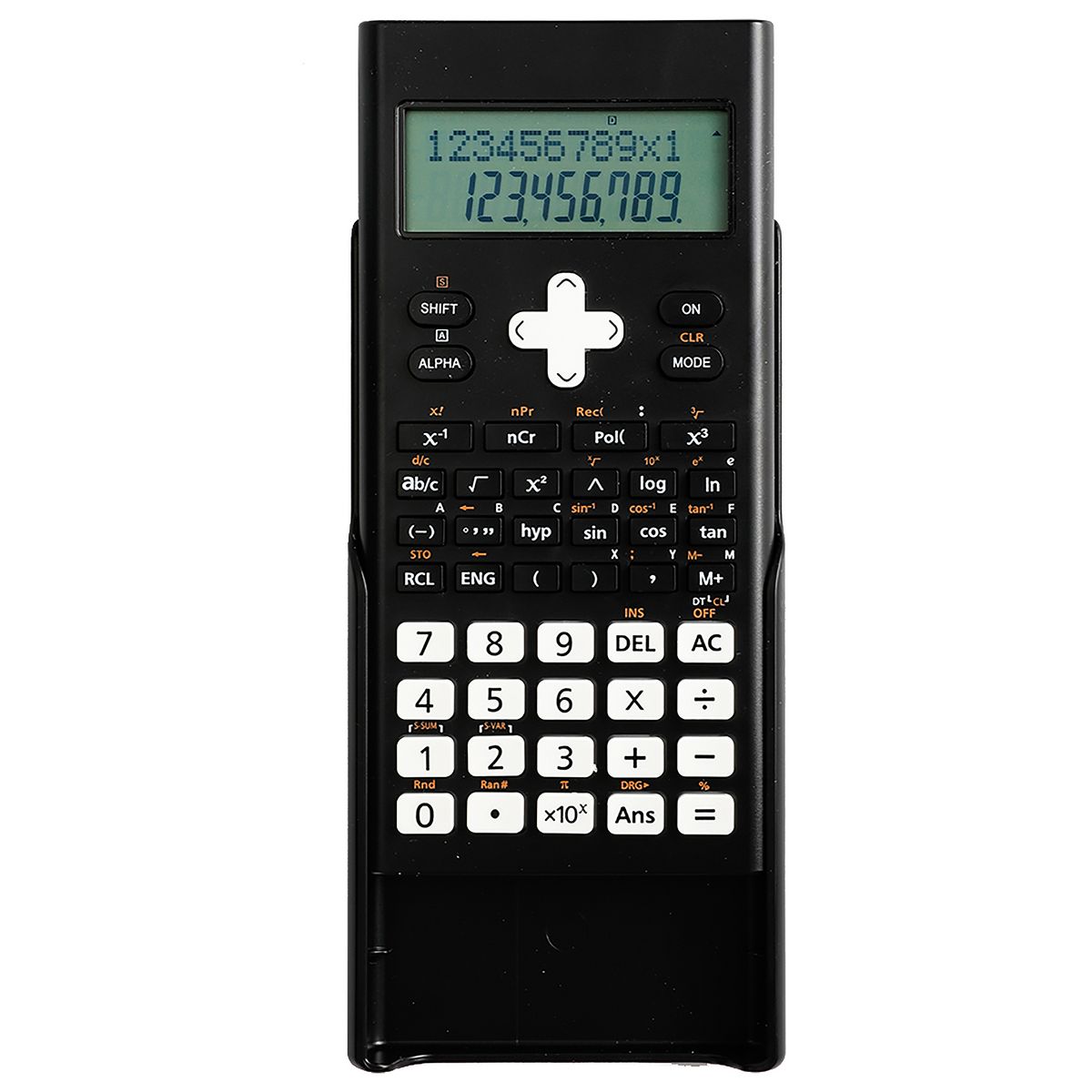 POUCE Calculatrice scientifique noire 10+2 chiffres