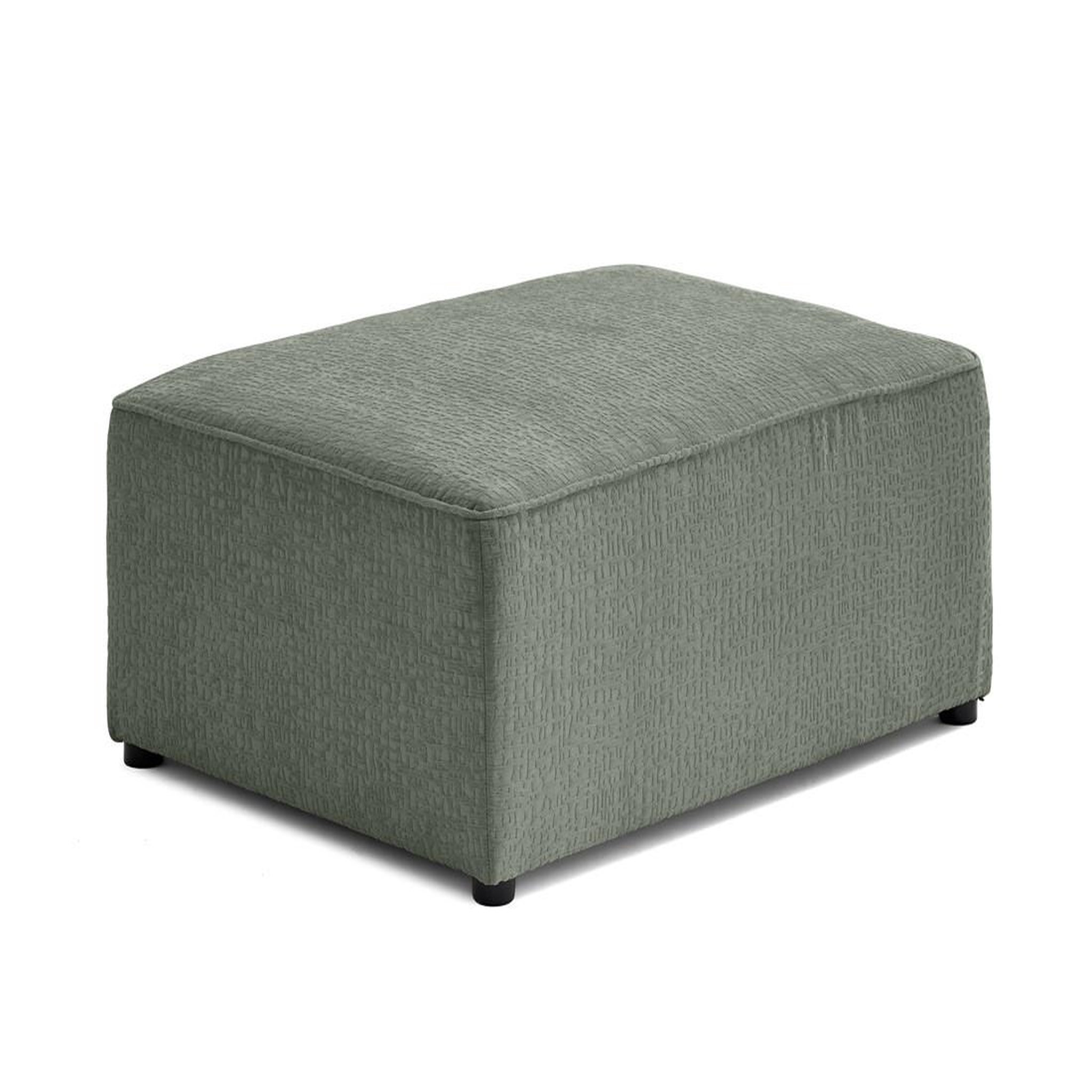 Voir la diapositive 3 : BEST MOBILIER Topaze - pouf - en tissu velours relief