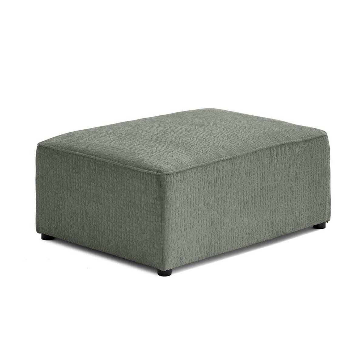 BEST MOBILIER Topaze - pouf - en tissu velours relief