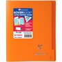 CLAIREFONTAINE Cahier piqué polypro Koverbook 17x22cm 48 pages petits carreaux 5x5 translucide orange