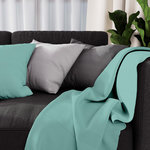 SOLEIL D'OCRE Jeté de lit, canapé, plaid ADELE par Soleil d'ocre. Coloris disponibles : Jaune, Marron, Gris, Blanc, Bleu, Vert, Rouge