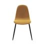 Voir la diapositive 5 : Rendez vous déco Lot de 2 chaises en velours jaune et pieds en métal - Malrik