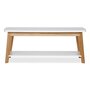 Paris Prix Table Basse Design  Kensal  115cm Chêne & Blanc