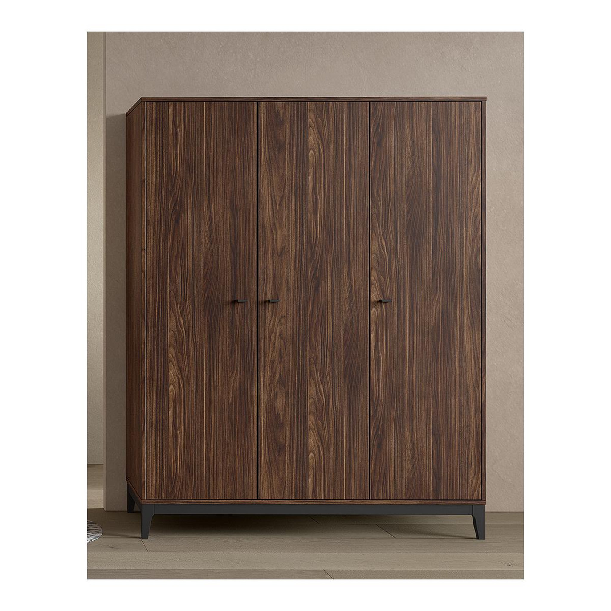 Voir la diapositive 2 : Vipack Armoire ilyas 3 portes noyer