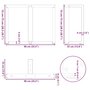 Voir la diapositive 6 : VIDAXL Pieds de table a manger forme de T 2 pcs blanc 90x35x(72-73) cm