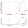 Voir la diapositive 6 : VIDAXL Pieds de table a manger forme de T 2 pcs blanc 90x35x(72-73) cm