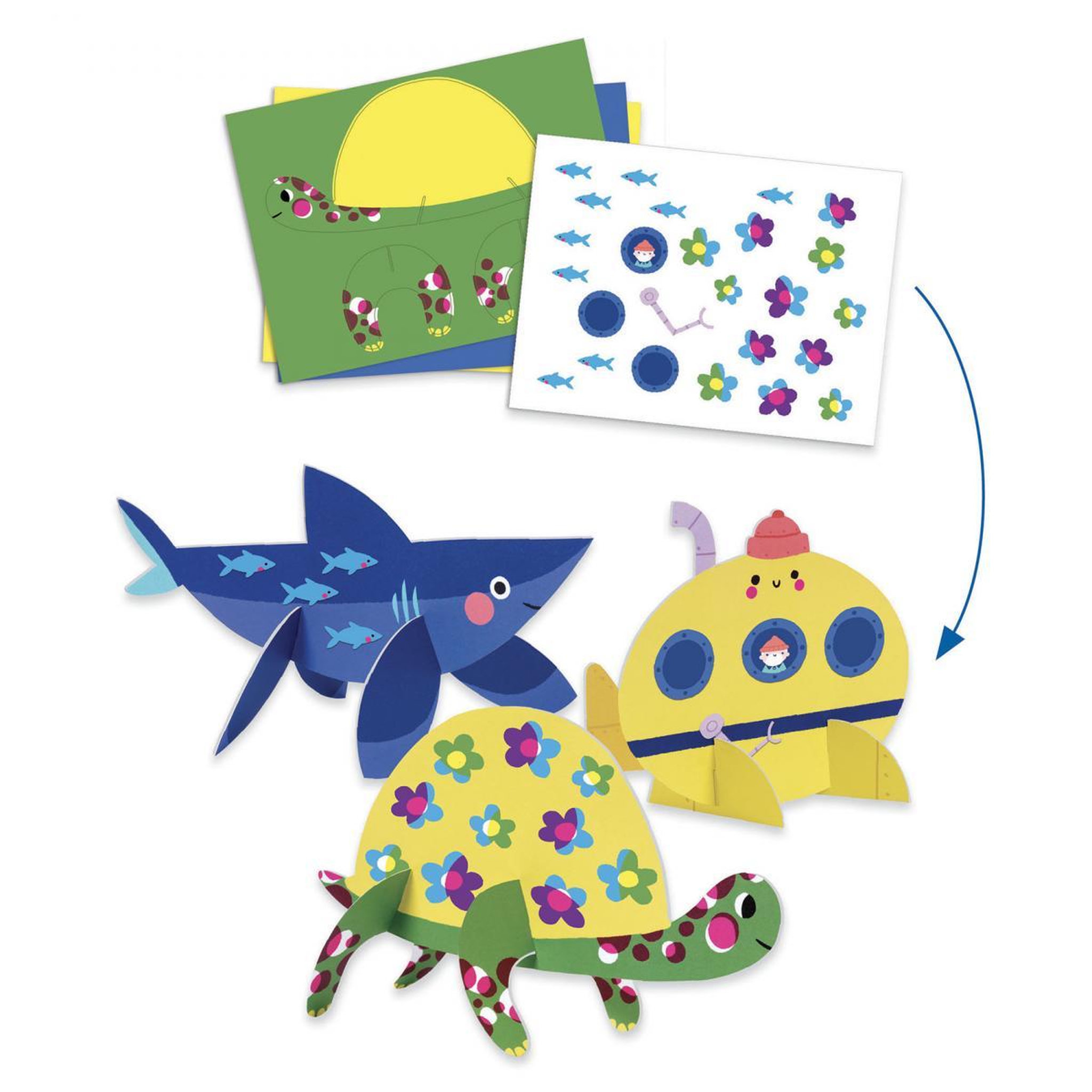 Voir la diapositive 4 : Djeco La mer et ses plaisirs coffret multiactivites
