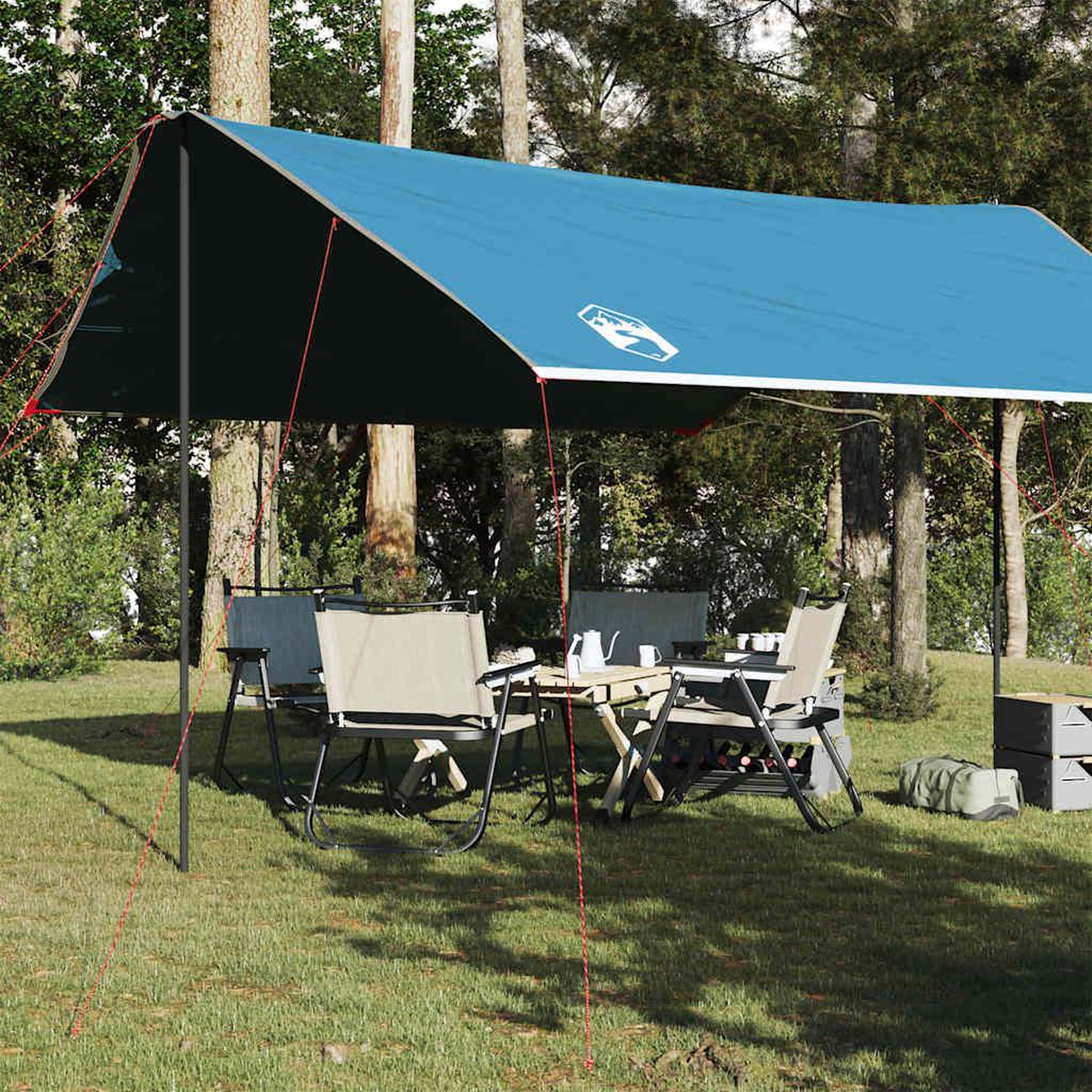 VIDAXL Bache de camping bleu 460x305x210 cm impermeable