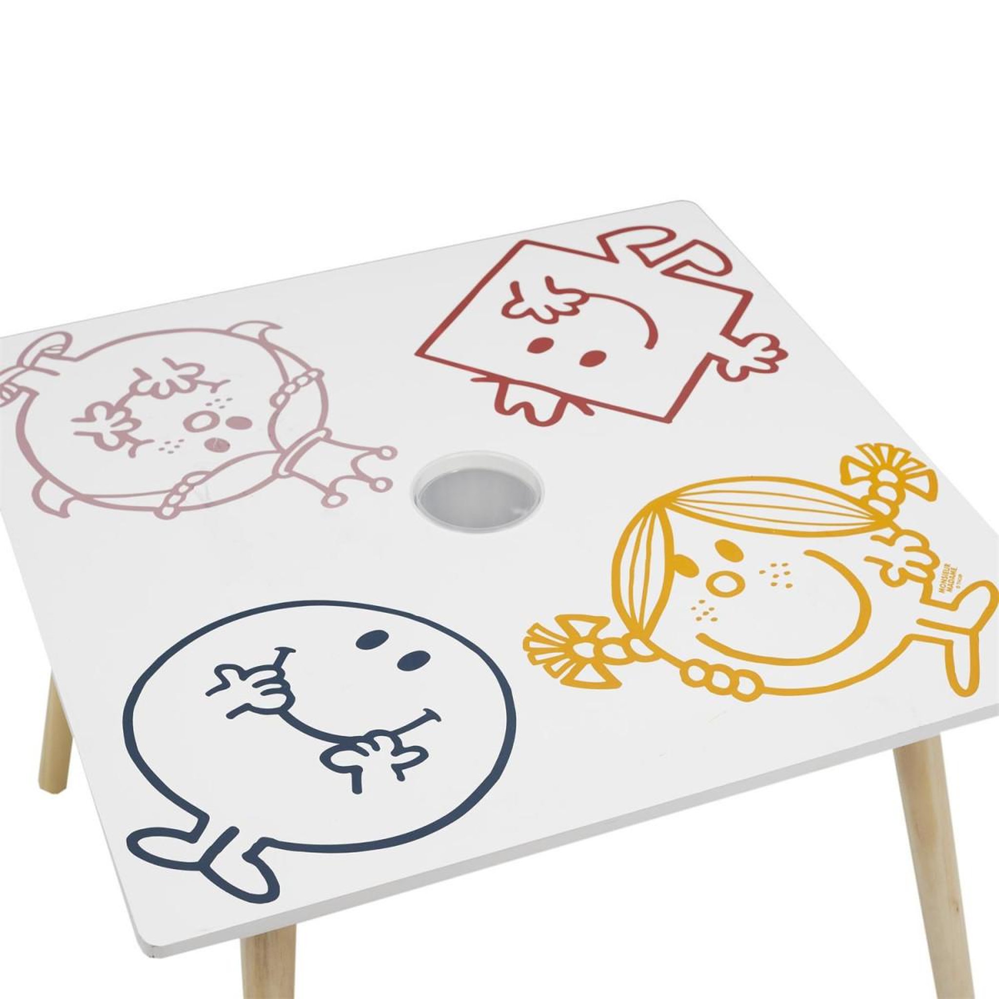 Voir la diapositive 4 : The Home Deco Factory Table enfant  monsieur & madame®  60cm multicolore