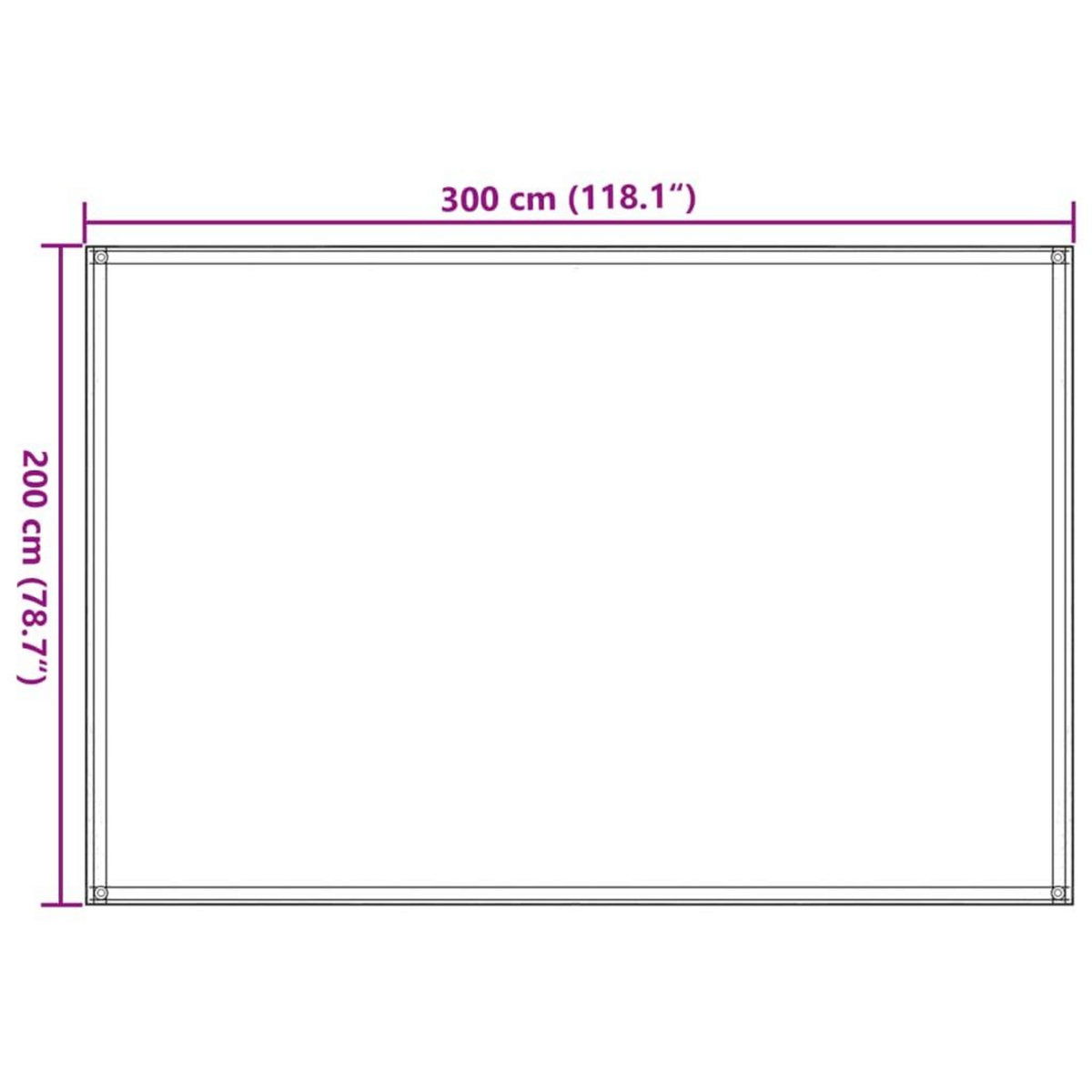 VIDAXL Tapis de tente 200x300 cm Beige