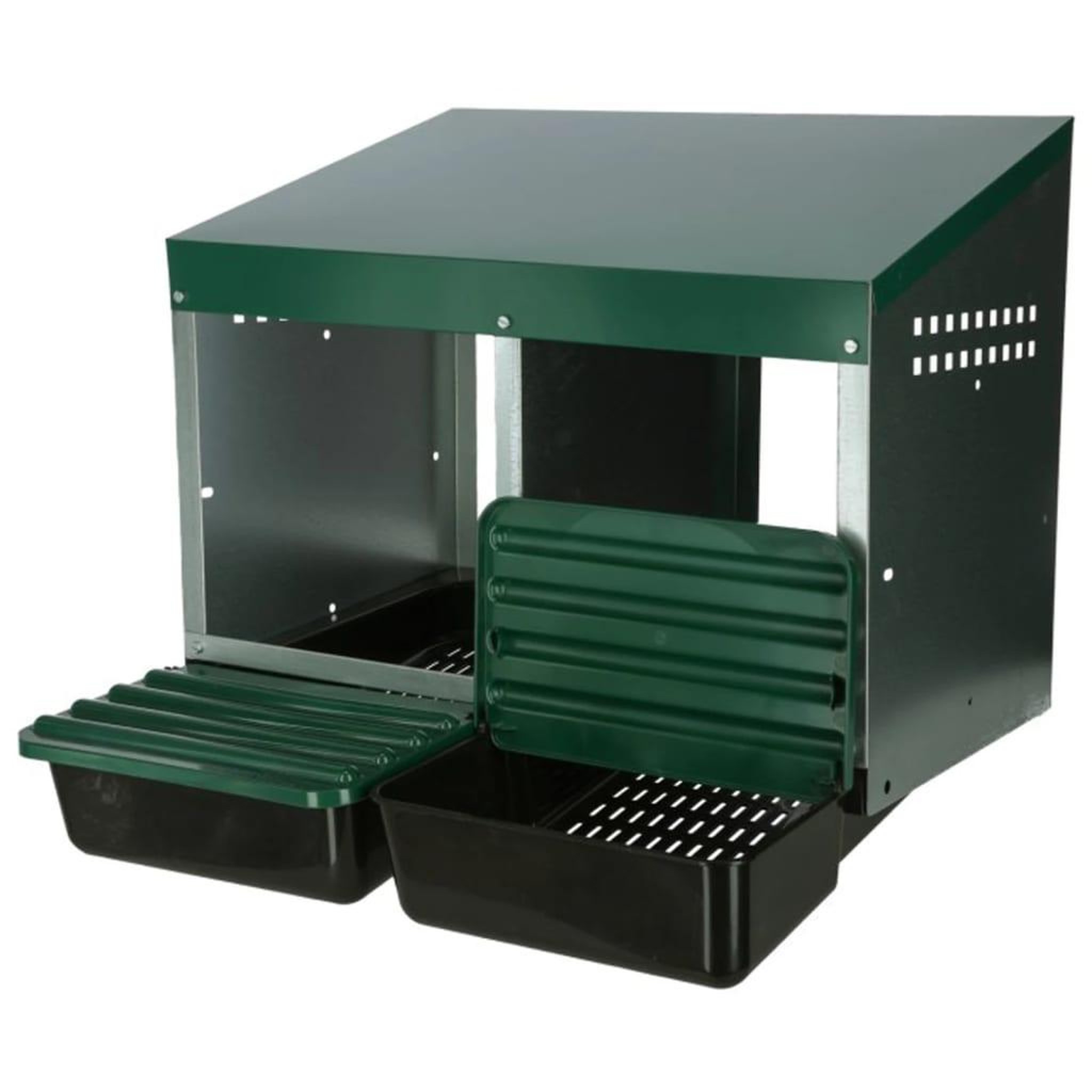 Voir la diapositive 2 : KERBL Kerbl Double nid de ponte de poules 53 x 52 x 43,5 cm Plastique Vert