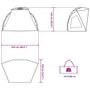 Voir la diapositive 6 : VIDAXL Tente de plage 2 personnes gris liberation rapide impermeable