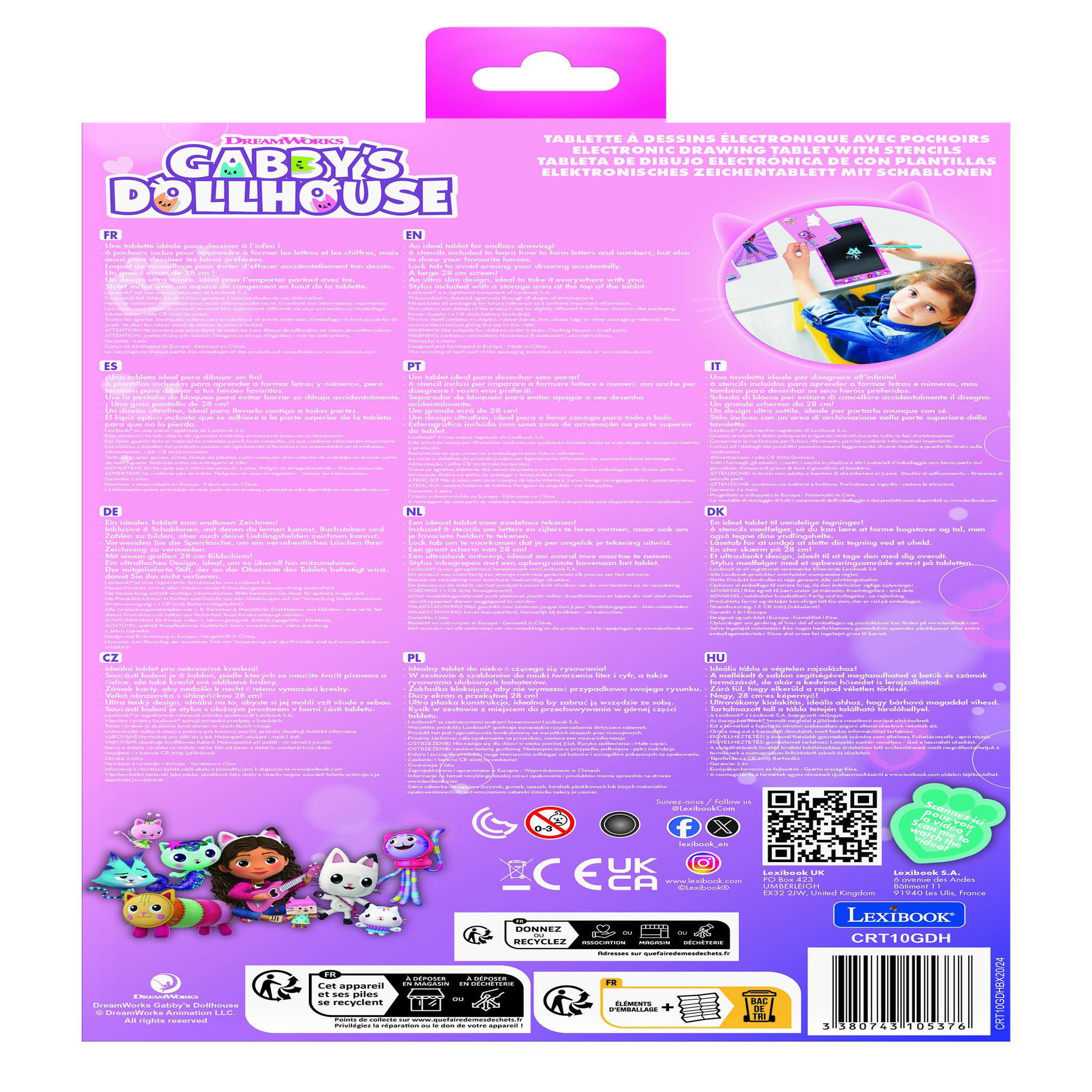 Voir la diapositive 6 : Lexibook Tablette à Dessins multicolore  Gabby et la maison magique