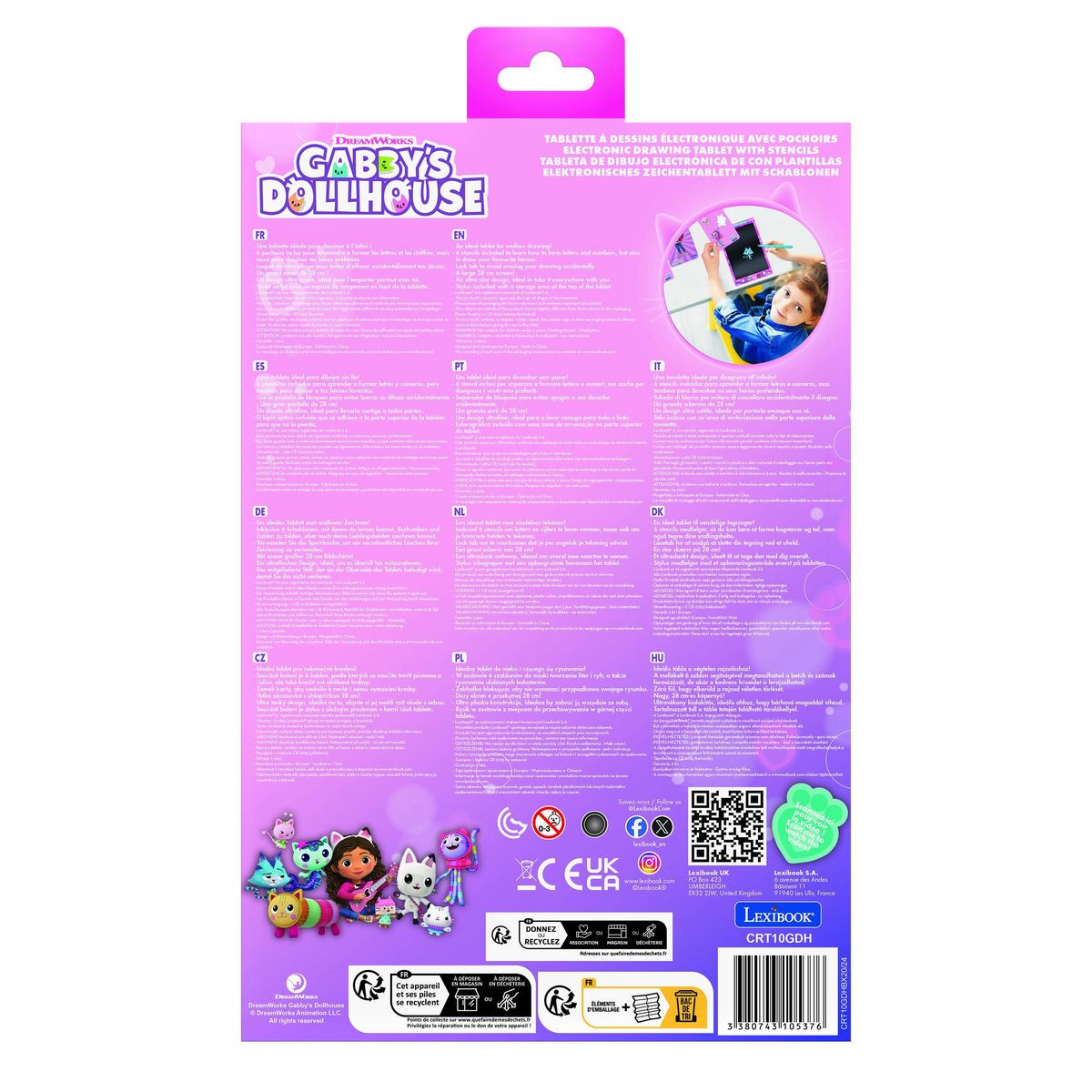 Lexibook Tablette à Dessins multicolore  Gabby et la maison magique