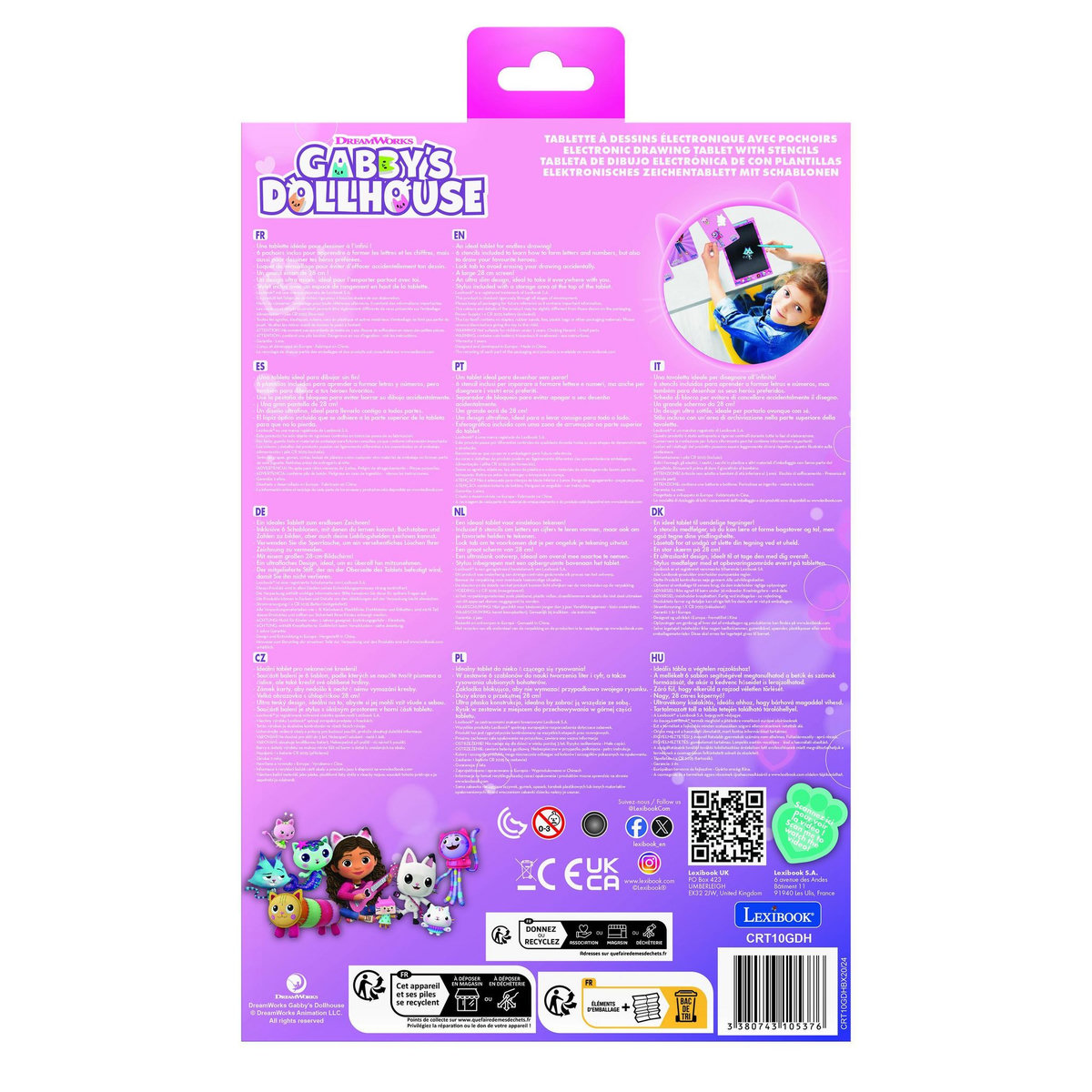 Lexibook Tablette à Dessins multicolore  Gabby et la maison magique