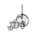 ELO Ensemble de 1 Poêle de cuisson 32 cm et 2 faitouts 12 et 20 cm Elo Profi Citrin