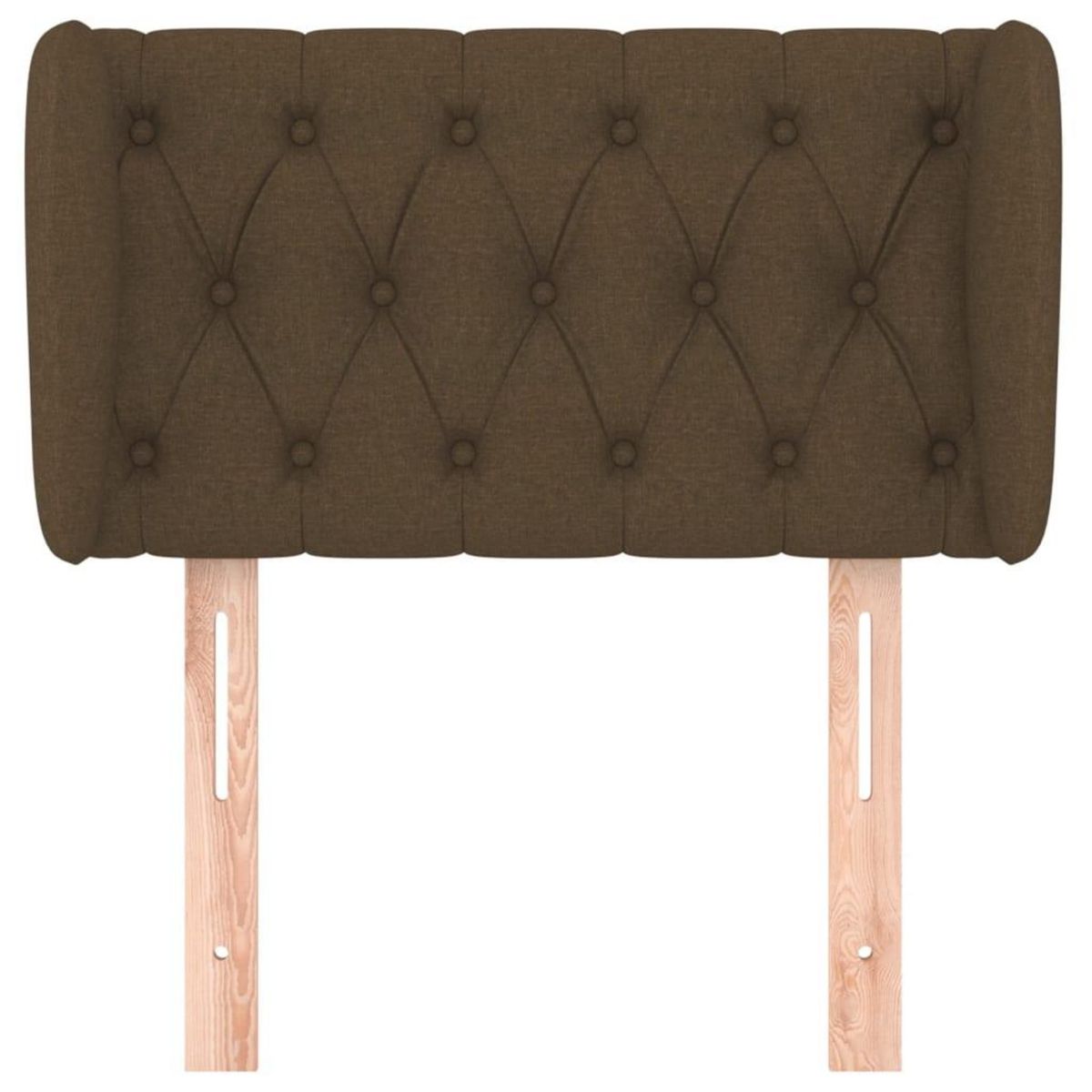 VIDAXL Tete de lit avec oreilles Marron Fonce 83x23x78/88 cm Tissu