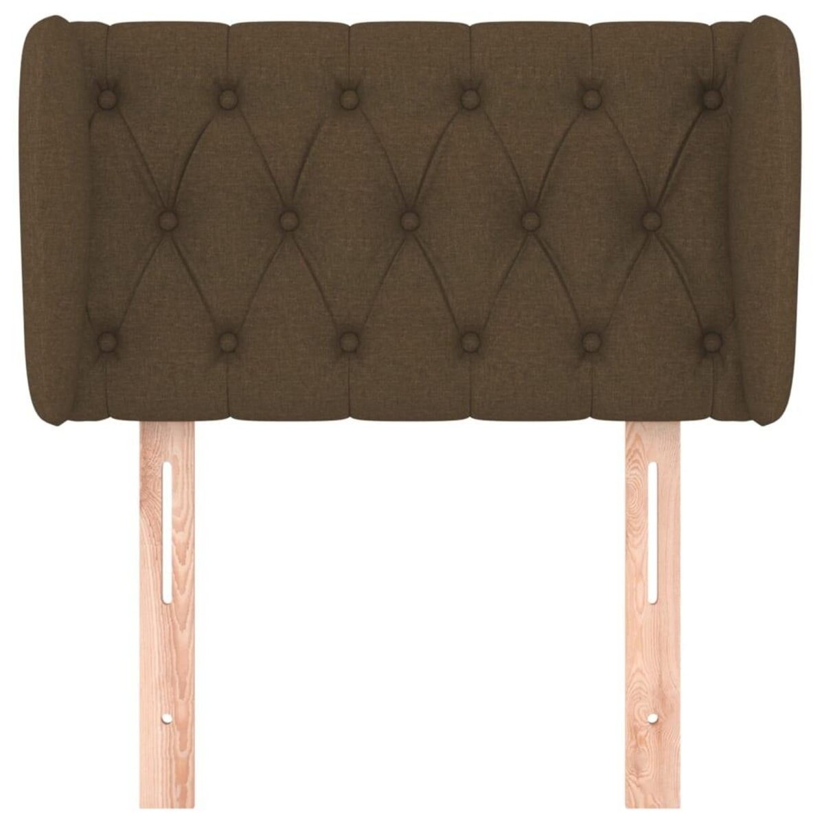 VIDAXL Tete de lit avec oreilles Marron Fonce 83x23x78/88 cm Tissu