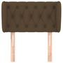 Voir la diapositive 3 : VIDAXL Tete de lit avec oreilles Marron Fonce 83x23x78/88 cm Tissu