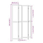 Voir la diapositive 6 : VIDAXL Cloison de separation 4 panneaux blanc bois de paulownia massif